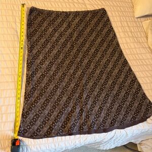 Eddie Bauer Brown Patterned Women's Skirt